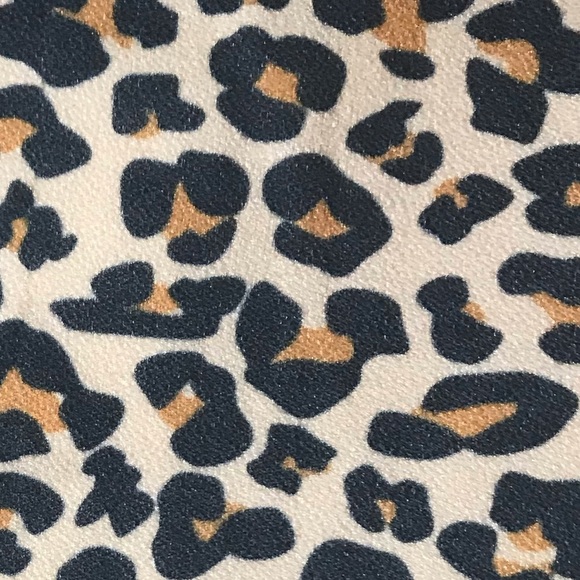 LASULA Leopard attached mock wrap v neck dress 8 - Picture 8 of 8